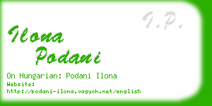 ilona podani business card